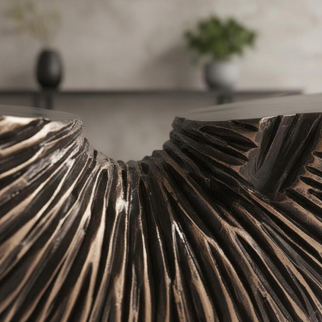 Modern Chinese Design Ornament Luxury Half Circle Decor Elegant for Living Room