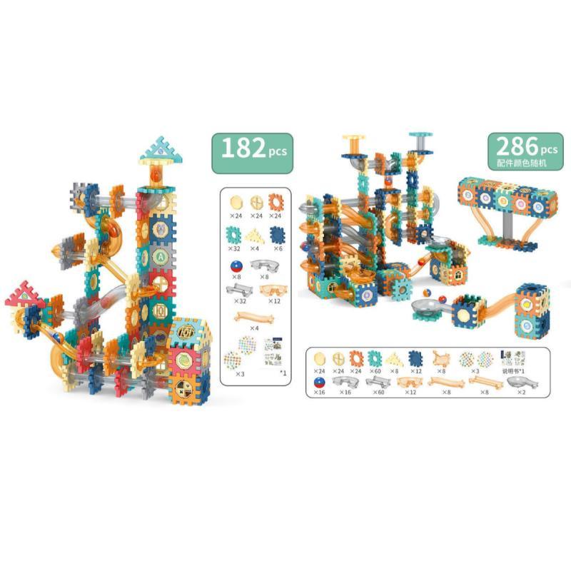 Iq Playground Plastic Slide Marble Run Building Blocks