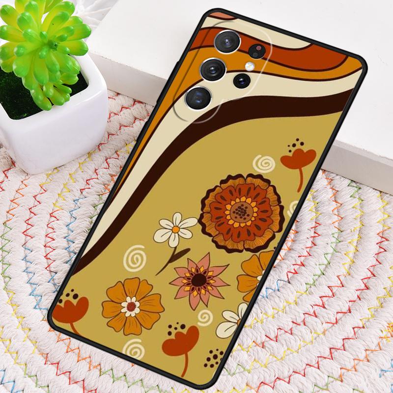 70s Groovy Vintage Phone Case for Samsung Galaxy note 10 pro S26 Ultra S23 S24 FE S25 S21 S22 PLUS shockproof Cove