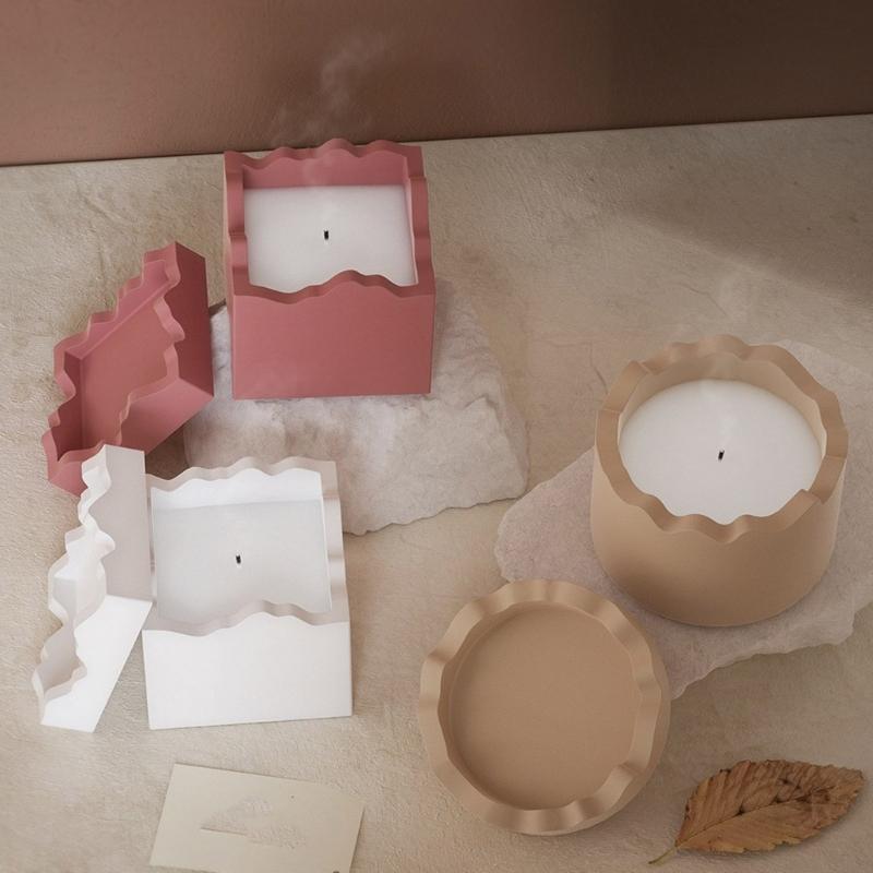 Versatile Candle Cup Silicone Mold Versatile Silicone Molding Set for Homemade Resin Ornament and Candle Holders