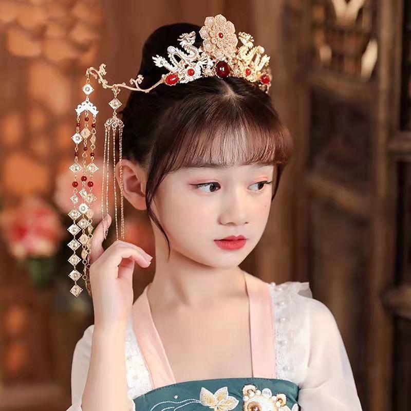 Quasten-Stirnband Hanfu Haarschmuck Kronen Tiaras Hochzeitsfeier Braut-Kopfschmuck Für Xiuhe-Kleid