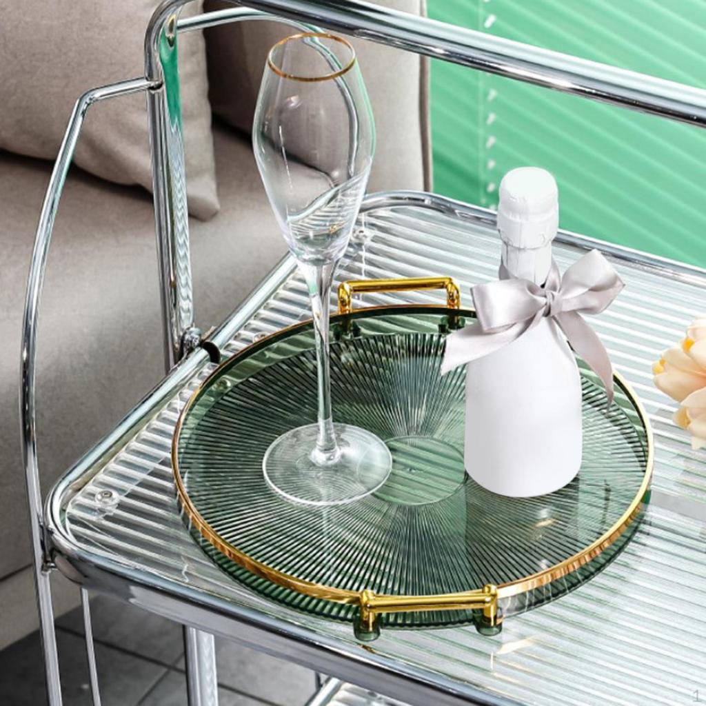 Luxury Serving Tray, with Handles Snack Candies Plate Decorative Jewelry Tray Vanity Platters