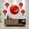 3D Fu Character Couplet Pendant Decorations for New Year & Spring Festival TV Background Wall