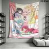 Puella Magi Madoka Magica Wall Tapestry Aesthetic Wall Hanging Printed Fabric Blanket Decorative Tapestries for Bedroom Living Room Home Decor