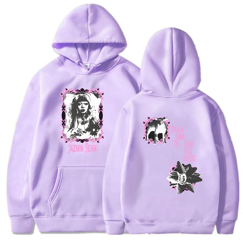 Graphic Clothes Jazmin-Bean  The Traumatic Livelihood Tour Hoodies Aesthetic Printing Sweatshirt Harajuku Winter Hooded Pullover