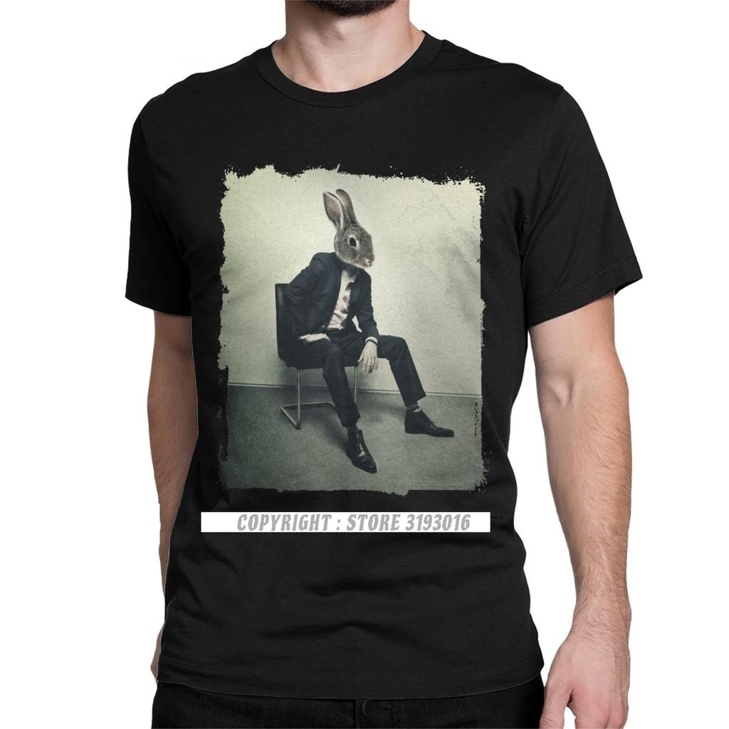 Stylish Rabbit Mens 3D Tshirts Rusty Lake Game Retro Tees Camisas O Neck Premium Cotton Sport Unisxe Tops T Shirt