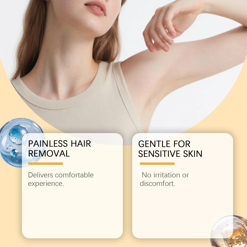 Moisturizing Hair Removal Cream Fast Acting Turmeric Depilatory for Smooth Skin Use on Legs Armpit Bikini