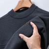 Hengyuanxiang Men's 100% Pure Wool Thickened Pullover Sweater
