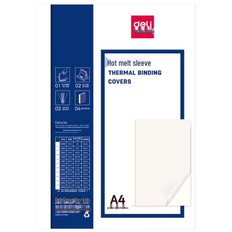 Deli GB181 A4 Thermal Binding Covers 10mm