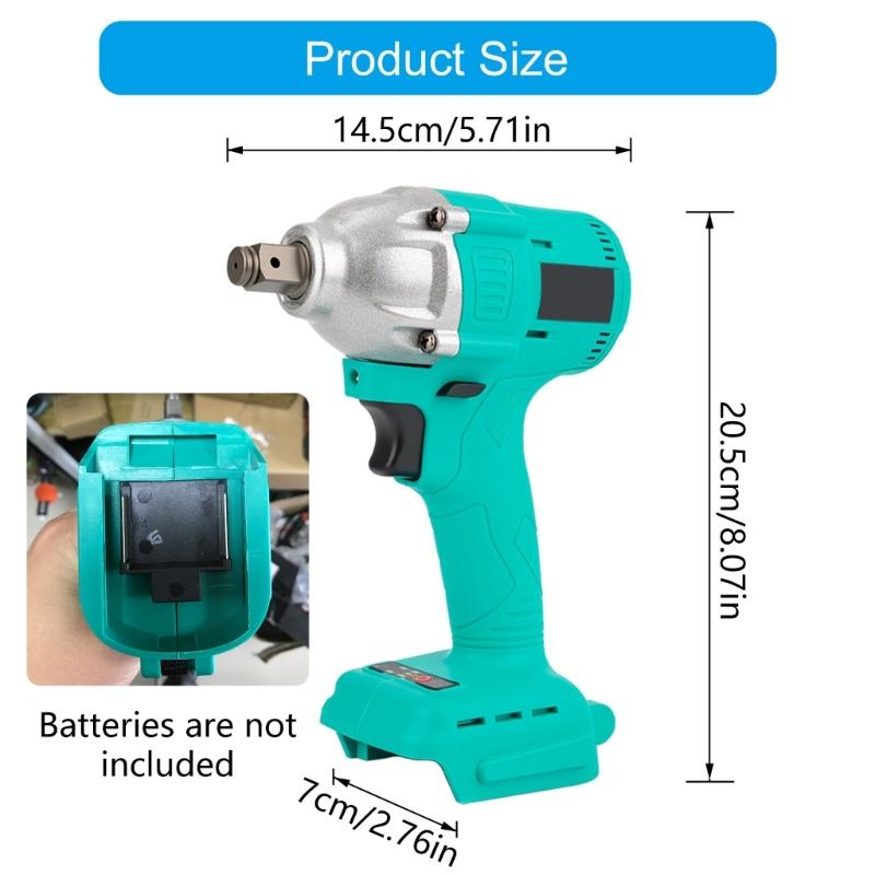 High Torque 350NM Electric Impact Wrench with LED Light for 18V Battery 1/4'' Brushless Electric Screwdriver