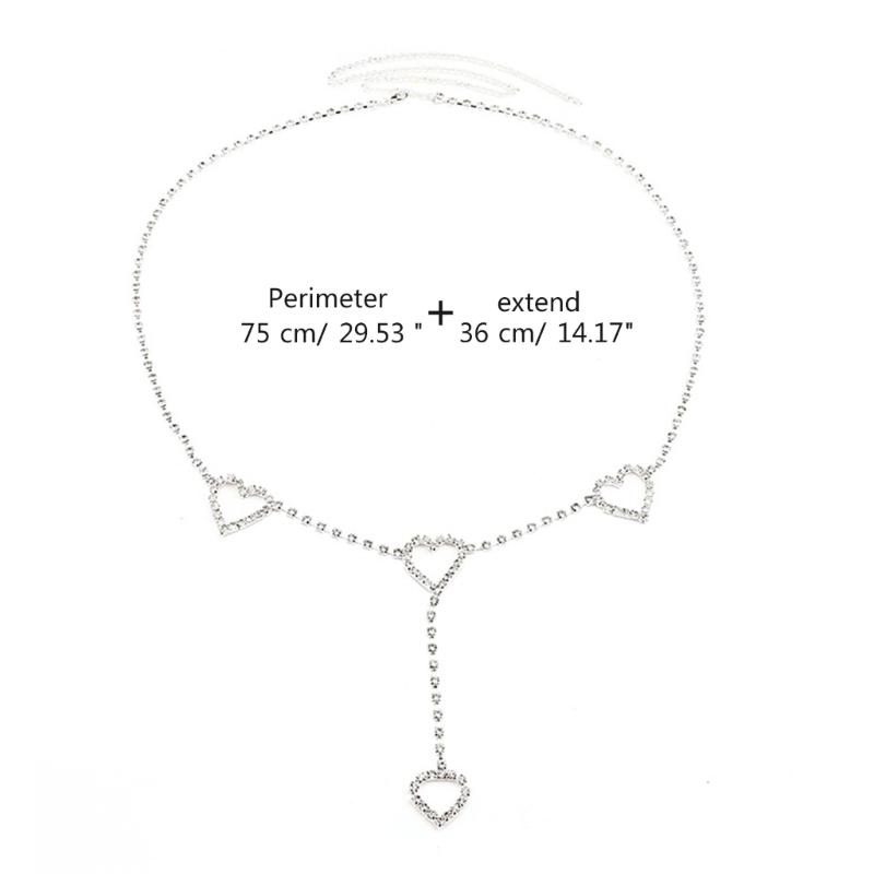 Delicate Rhinestone Dangle Waist Chain Alloy Shinning Body Chains Summer Body Jewelry Accessories for Women and Girls