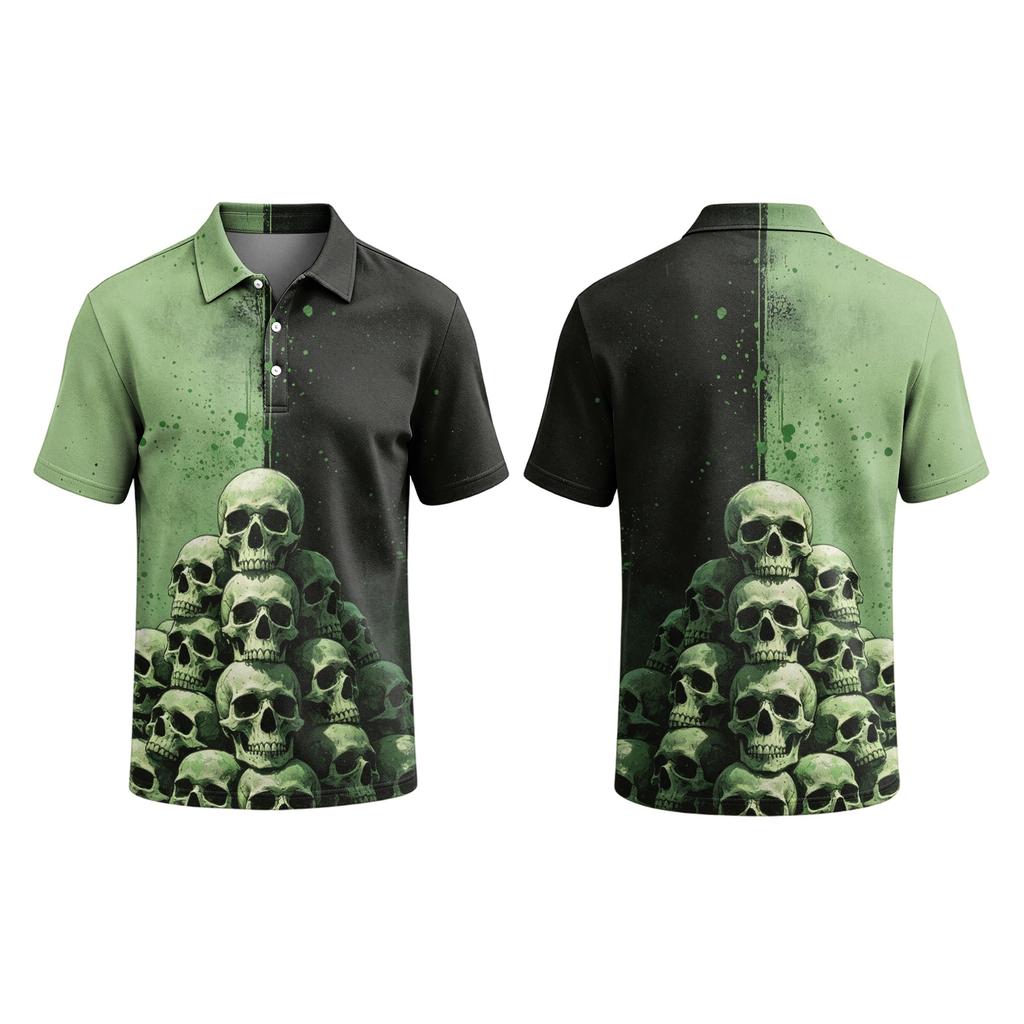 Men's Halloween Printed Short Sleeve T-Shirt for Casual Daily Wear