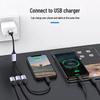 3-in-1 USB Extension Cable Splitter for Computer, Laptop & Phone Charging