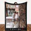 Ich liebe dich Personalisierte Decke mit Fotocollage Text Bild Kuscheldecke für Weihnachten Valentinstag Geburtstagsgeschenk