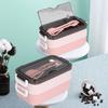 Lunch Box 2 Tier Stackable Container Folding Buckle Stainless Steel Insulated Lunch Box