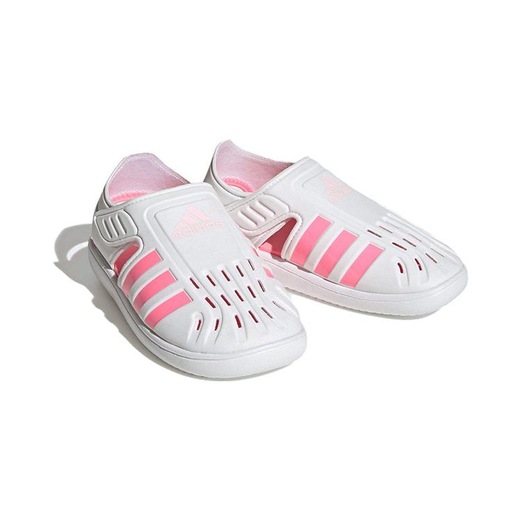 New Adidas Water Sandal Anti-Slip And Wear-Resistant Lightweight Children's Sandals White Pink Children Aged 3-7 Years Old H06320