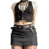 Punk Style Women's Dressy Waistcoat Racerback Vest Vintage U-shaped Neck Steampunk Jacquard Weskit Chic Design 2023