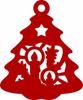 Ś7 Openwork Christmas tree decoration pendant Christmas window decoration black
