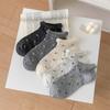 5Pairs Breathable Sweet Ankle Socks Mesh Tube Socks Women Cute Bow Short Socks  Lady