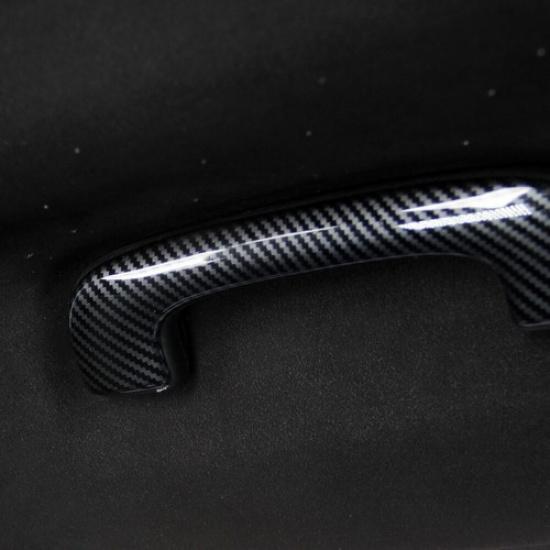 Carbon Fiber Style Interior Roof Grab Handle Cover Trim For Dodge Charger 2011+