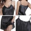 Satin Nightgown Sexy Woman Nightie Spaghetti Strap Nightdress Short Sleeveless Sleepwear Nightwear