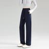 New Winter High-Waist Fleece-Lined Embroidered Pants - Women's Loose-Fit Warm Sweatpants