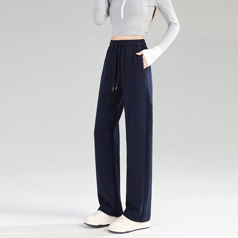 New Winter High-Waist Fleece-Lined Embroidered Pants - Women's Loose-Fit Warm Sweatpants