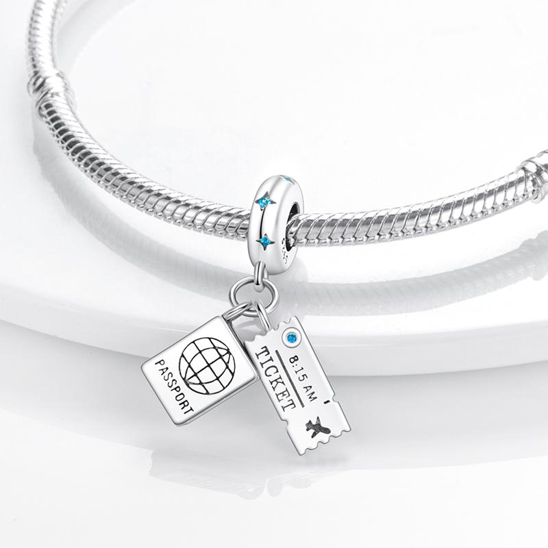 925 Sterling Silver Charm Bracelet & Necklace Set | Heart Butterfly Lotus Pendants For Women