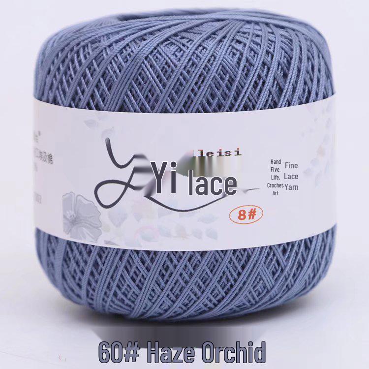 8# 100% Cotton Lace Yarn - 50g Ball, 400m, Strong Twist Crochet Thread for Hand-knitting, Flowers, Hats, and Cardigans - Free Shipping.