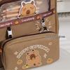 Capybara Canvas Pencil and File Bag for Elementary Students