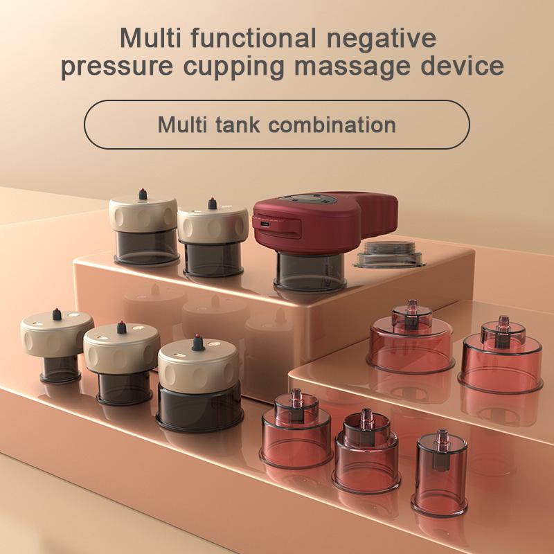 Intelligent Electric Cupping Machine Body Scraping Multifunctional  12 Level Pressure Massage with 5cup