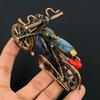 Labradorite & Red Coral Gemstone Copper Wire Wrapped Motorcycle Designer Pendant, Gifts For Wife Brand New Pendant