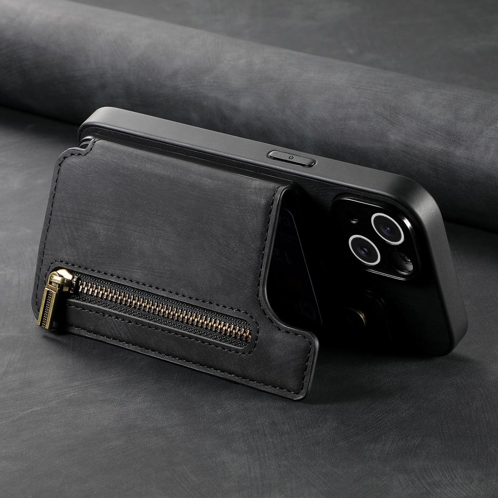 Zipper Leather Back Case for Samsung Galaxy S26 Ultra S24 S23 FE S22 S21 S25 Ultra S26 Plus S25 5G Walet with Card Holder Cover