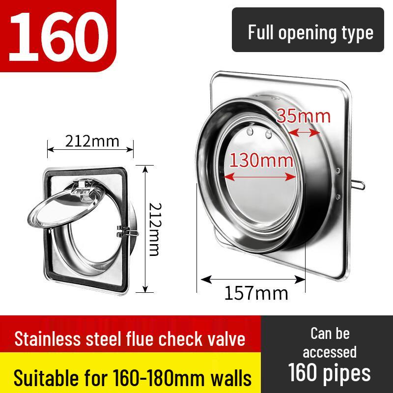 

Stainless Steel Range Hood Fireproof Check Valve CN plug (adapter included)