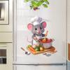 Cartoon Little Mouse Cooking Kitchen Restaurant Home Decoration Beautification Stickers