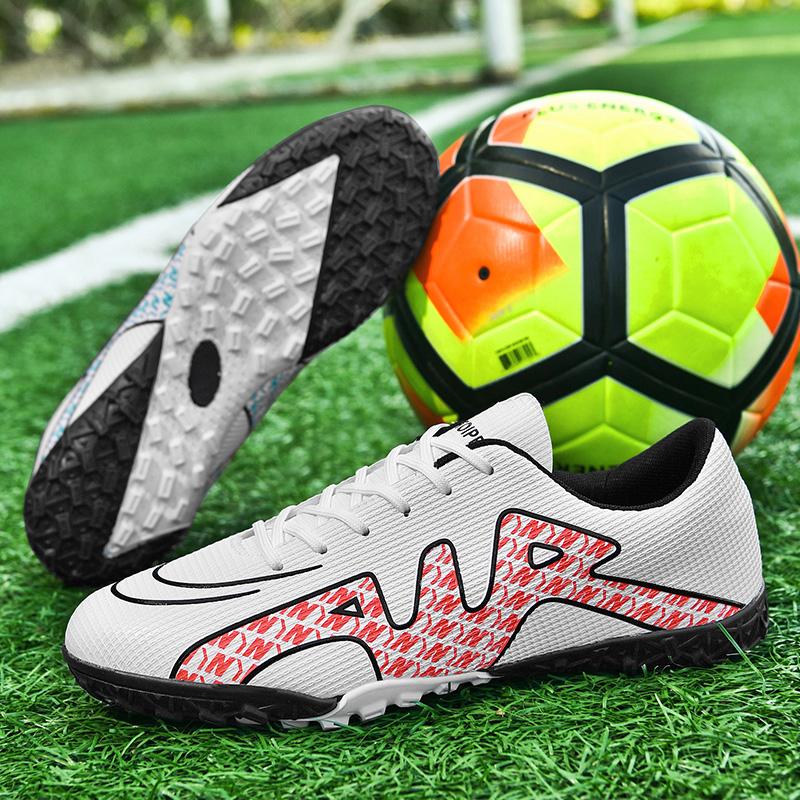 Original Mens Soccer Shoes Field Training Turf TF/FG Sports Society Football Boot  PU Leather Lightweight Football Shoes Men