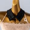 Reusable Shirt Collar Cover With Rhinestones Polyester Blend Fashion Accessory For Adults Multiple Occasion
