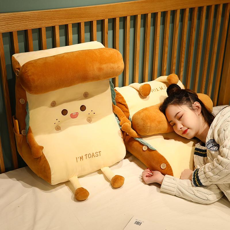 Lovely Plush Creative Toast Bread Increase Triangle Pillow Soft Nice Rest Cushion For Valentine's Day Gifts