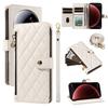 For Xiaomi 15 Ultra Wallet Case with Straps,Rhombus Leather Stand Phone Cover