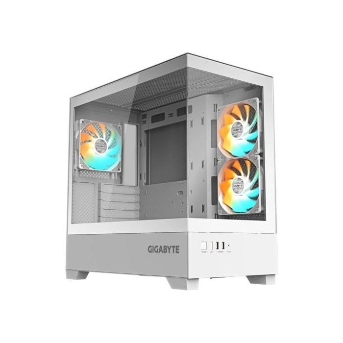 Caja PC Gigabyte C201 PANORAMIC ICE Blanca RGB Midi Tower vidrio templado ATX