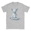 Unisex Tshirt Chihuahua Yoga Meditation Humorous Cotton Tees Short Sleeve T Shirts Round Collar Clothes Plus Size