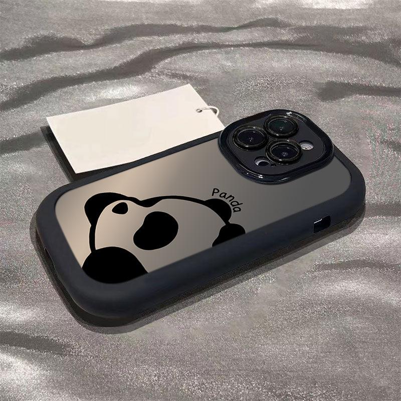 Applicable To Apple 16 New 14plus Matte 13 Silicone 12mini Cartoon Panda 15promax Mobile Phone Case