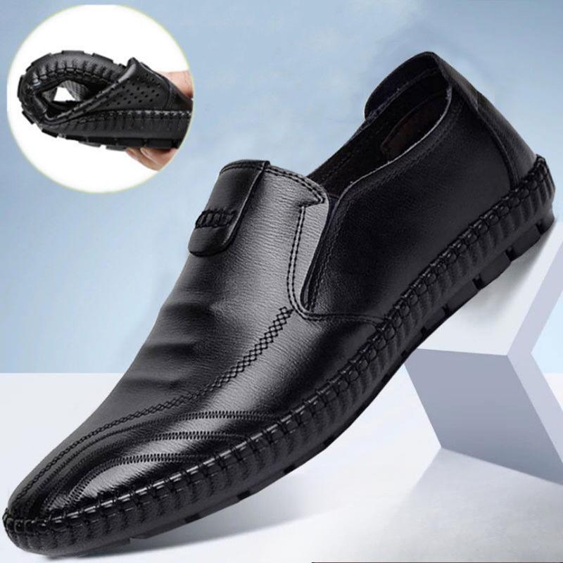 Fashion 2025 Autumn Casual Men's Shoes Versatile Soft Leather Footwear Fashion Comfortable Loafers Male Breathable New Flat Zapatos