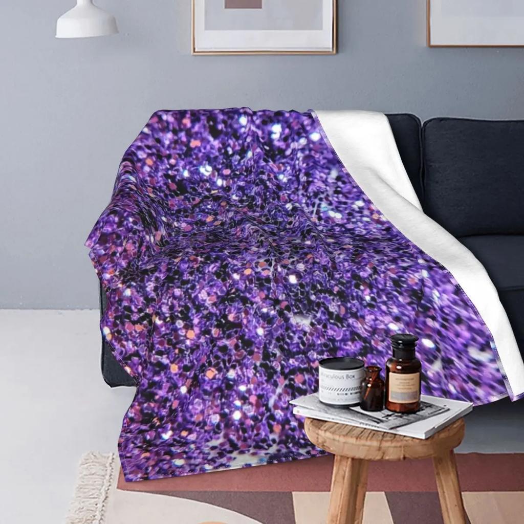 Schöne lavendelfarbene Blumenmuster-Kuscheldecke Weiche lila botanische Blumen-Decke Modische flauschige Fleece-Decke Twin King Size