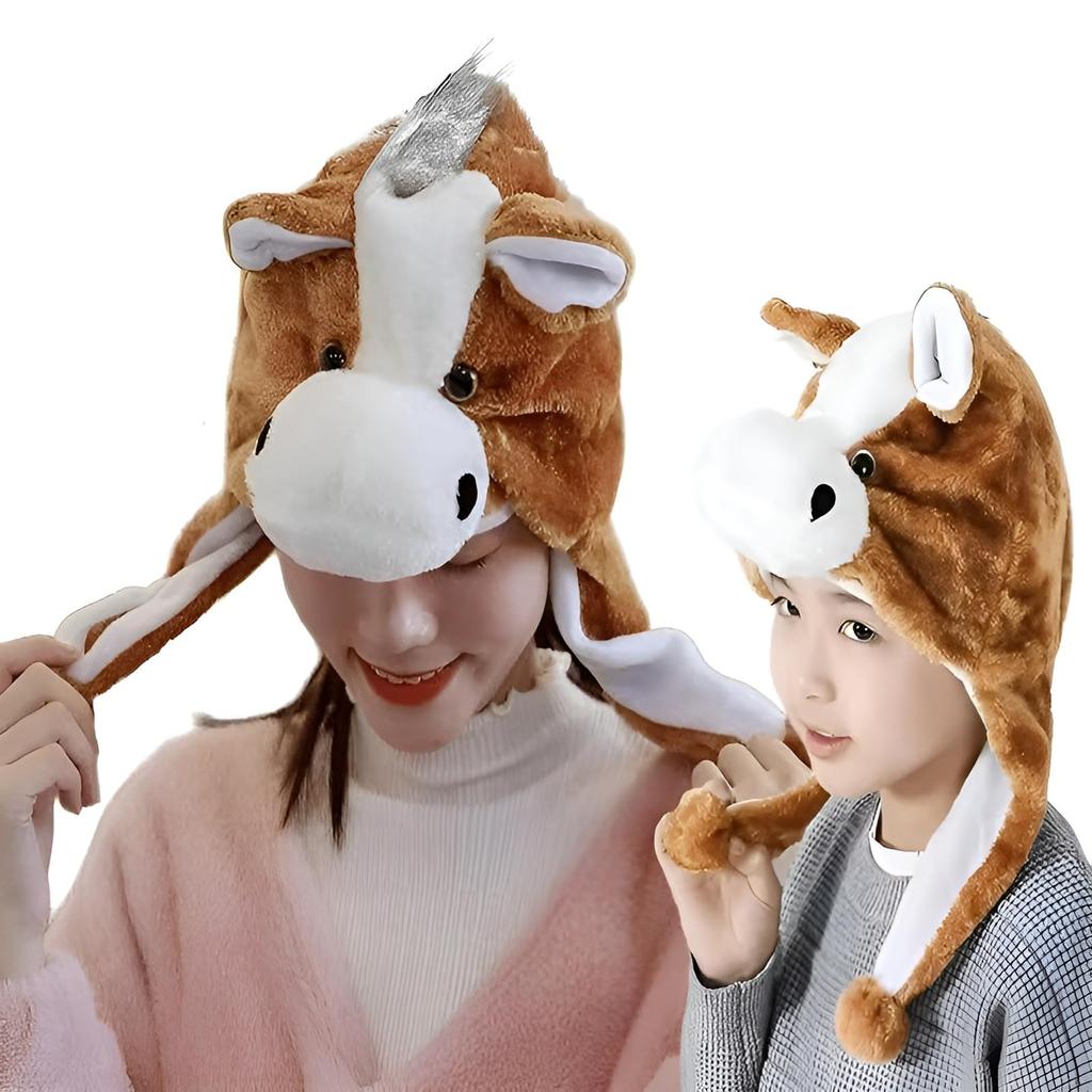 Luvian 2026 Limited Edition Horse Winter Animal Horse 2026 Year of the Christmas Perfect for New Kids and Cold New Gift Headgear, Hat, Cap, Kigurumi,