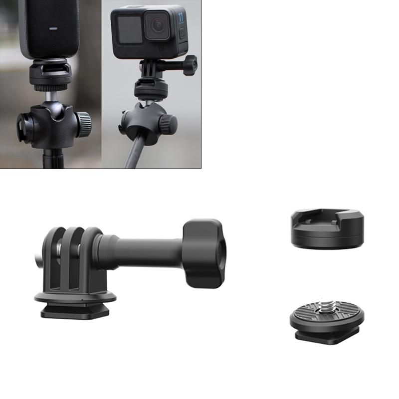 Versatile Sports Camera Mounting Kit Quick Release Tripods Mount Adapter Standard 1/4 Screw Port for 360 X2 X3 Cameras