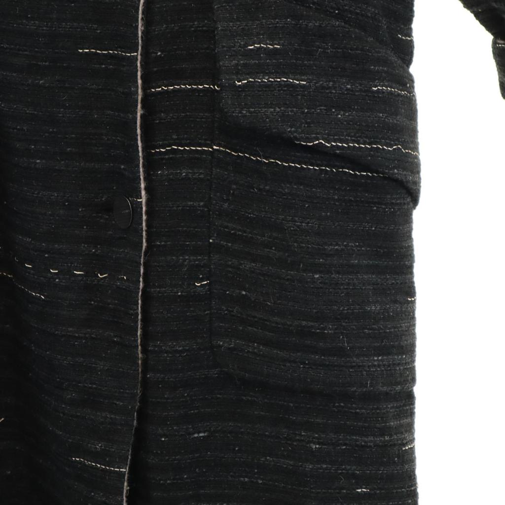 Chanel Hergestellt in Frankreich Lagenmantel Lang 40 Anthrazit Schwarz Damen Gebraucht