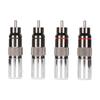 RCA Male Plug Chrome Plated Welding DIY RCA Sound Connector for 11.5mm Diameter Signal Coaxial Cable