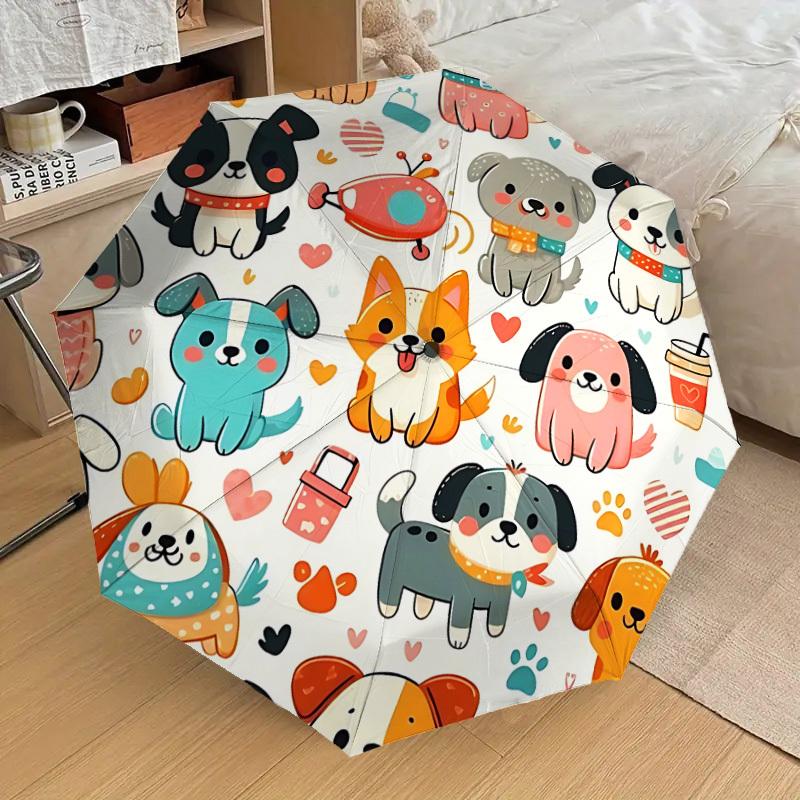 

1pc Dogs Cute Automatic Folding Umbrella, Casual Outdoor Accessory, Birthday Festival Gift yy251126097