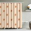 Sunburst Shower Curtain Orange Sun Pattern Bath Decoration Waterproof Fabric Shower Panels Decorative 72''X84'' (L)